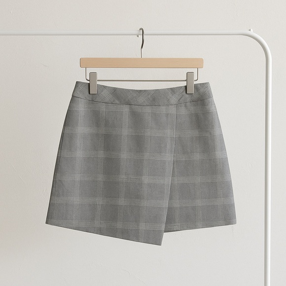 Margaret M Dresses & Skirts - Margaret M Gray Asymmetrical A-Line Mini Skirt